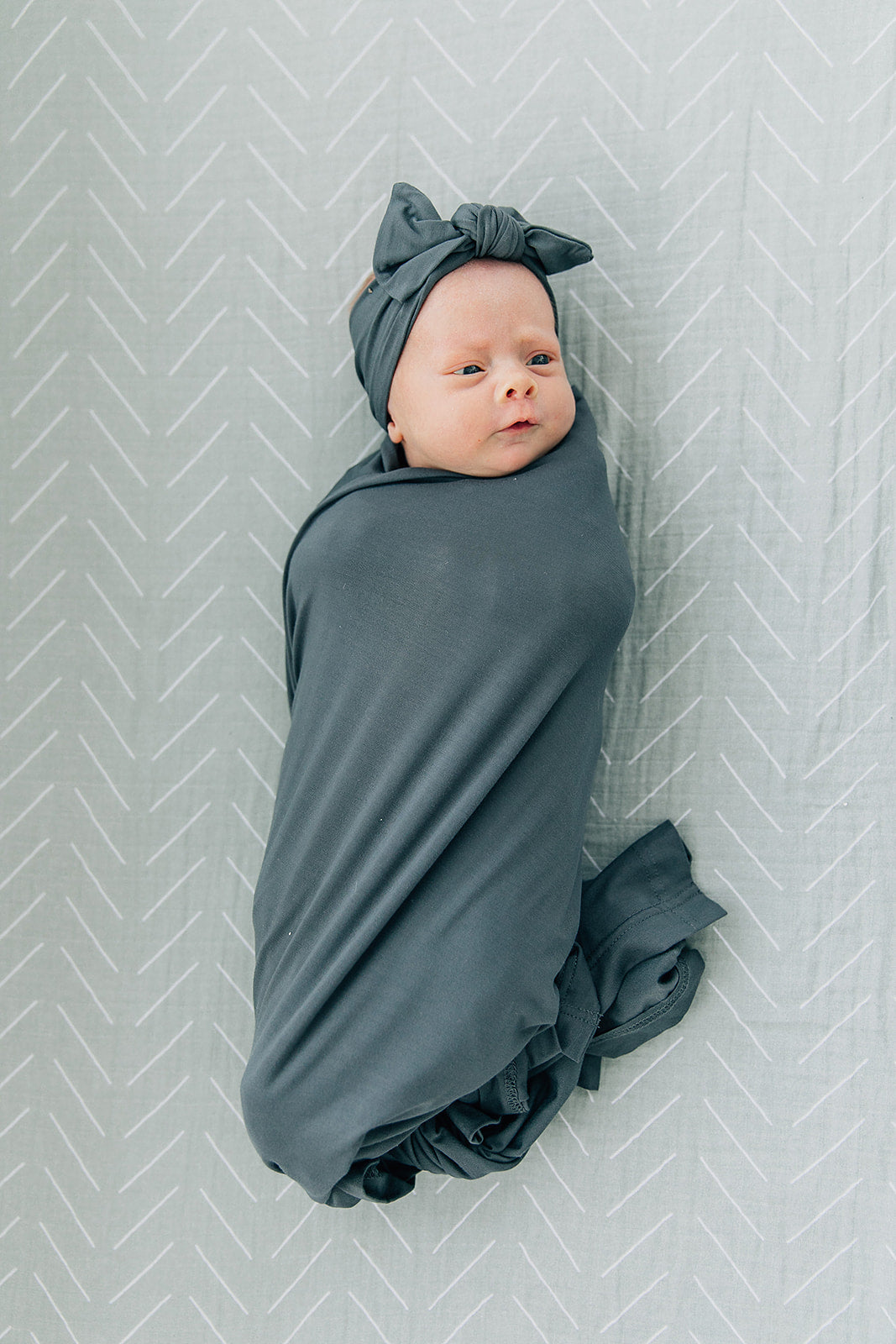 Mebie Baby | Charcoal Bamboo Hat OR Head Wrap Set