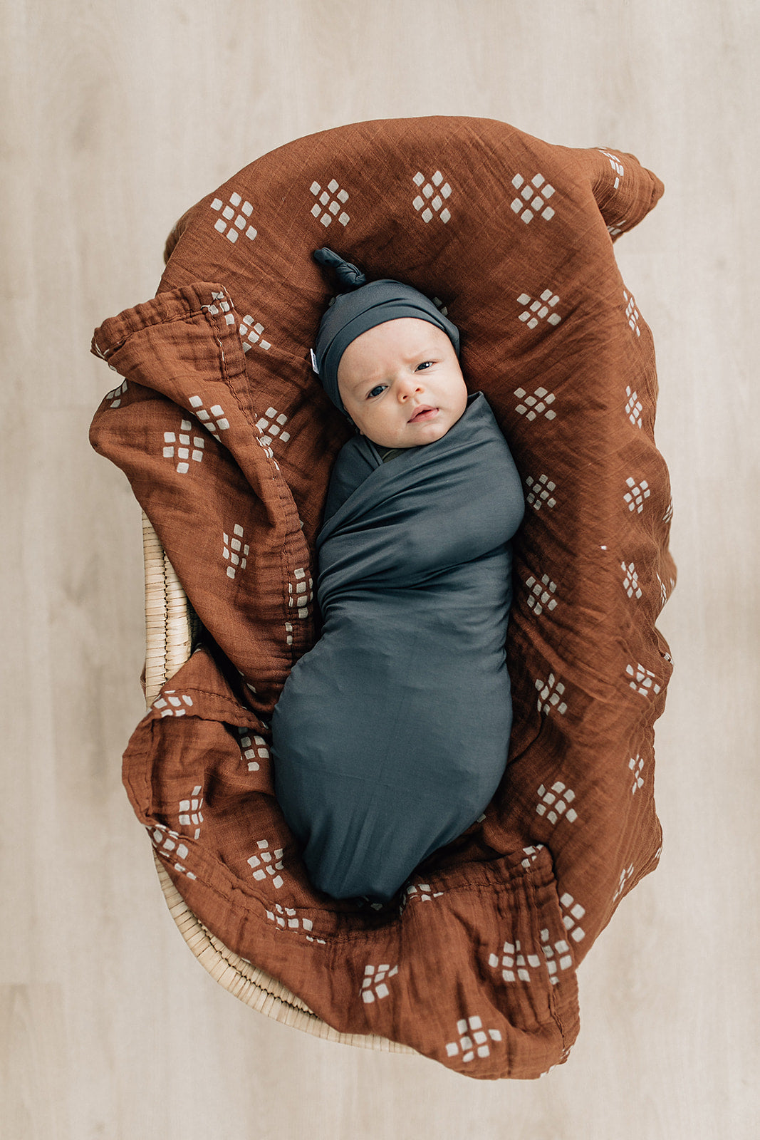 Mebie Baby | Charcoal Bamboo Hat OR Head Wrap Set