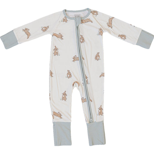 Bunny Ribbed Bamboo Zipper
