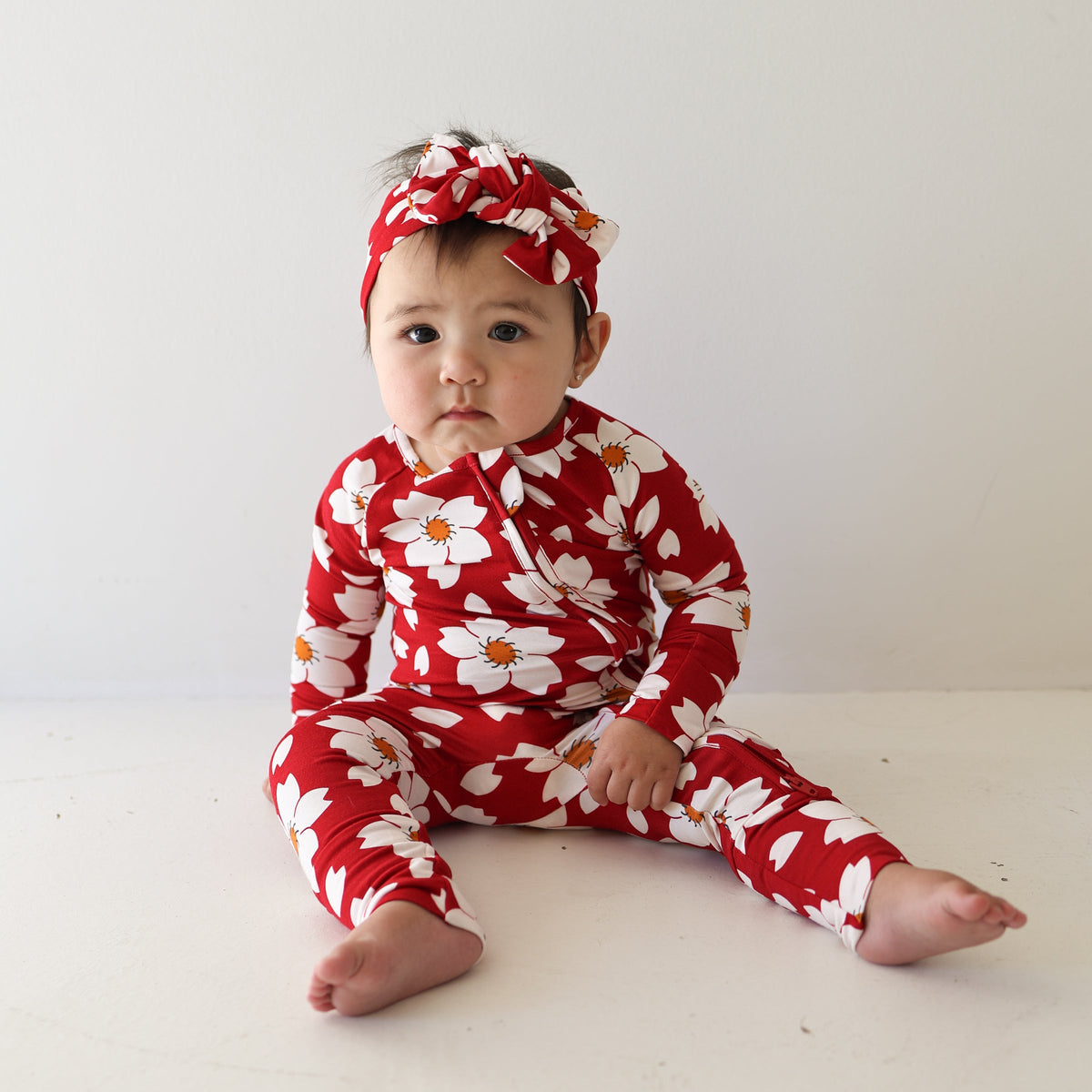 Bamboo Zip Pajamas | Cherry Blossoms