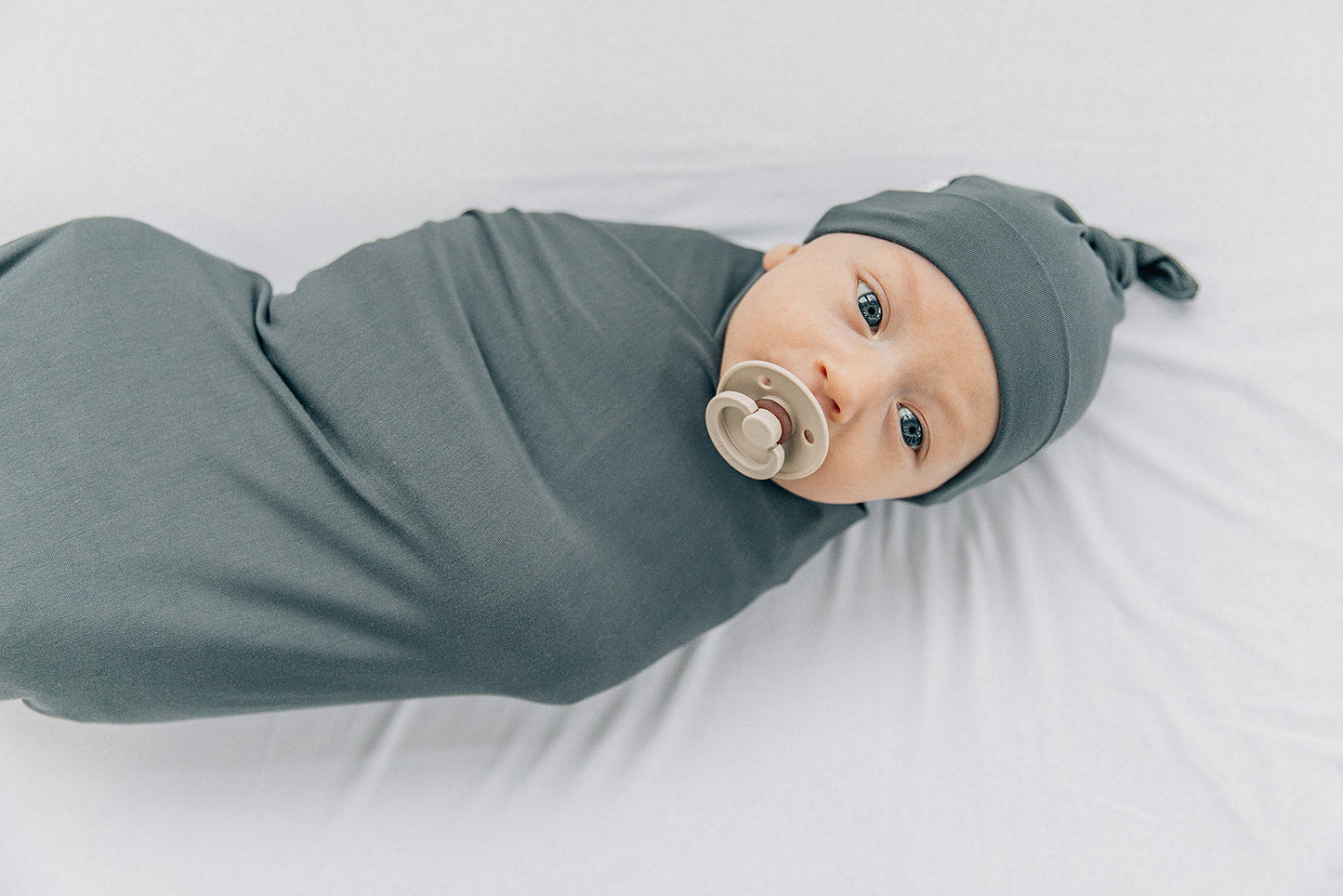 Mebie Baby | Charcoal Bamboo Hat OR Head Wrap Set