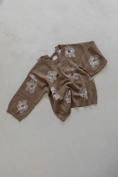 Belle & Sun Tie-up Top | Cocoa Flower